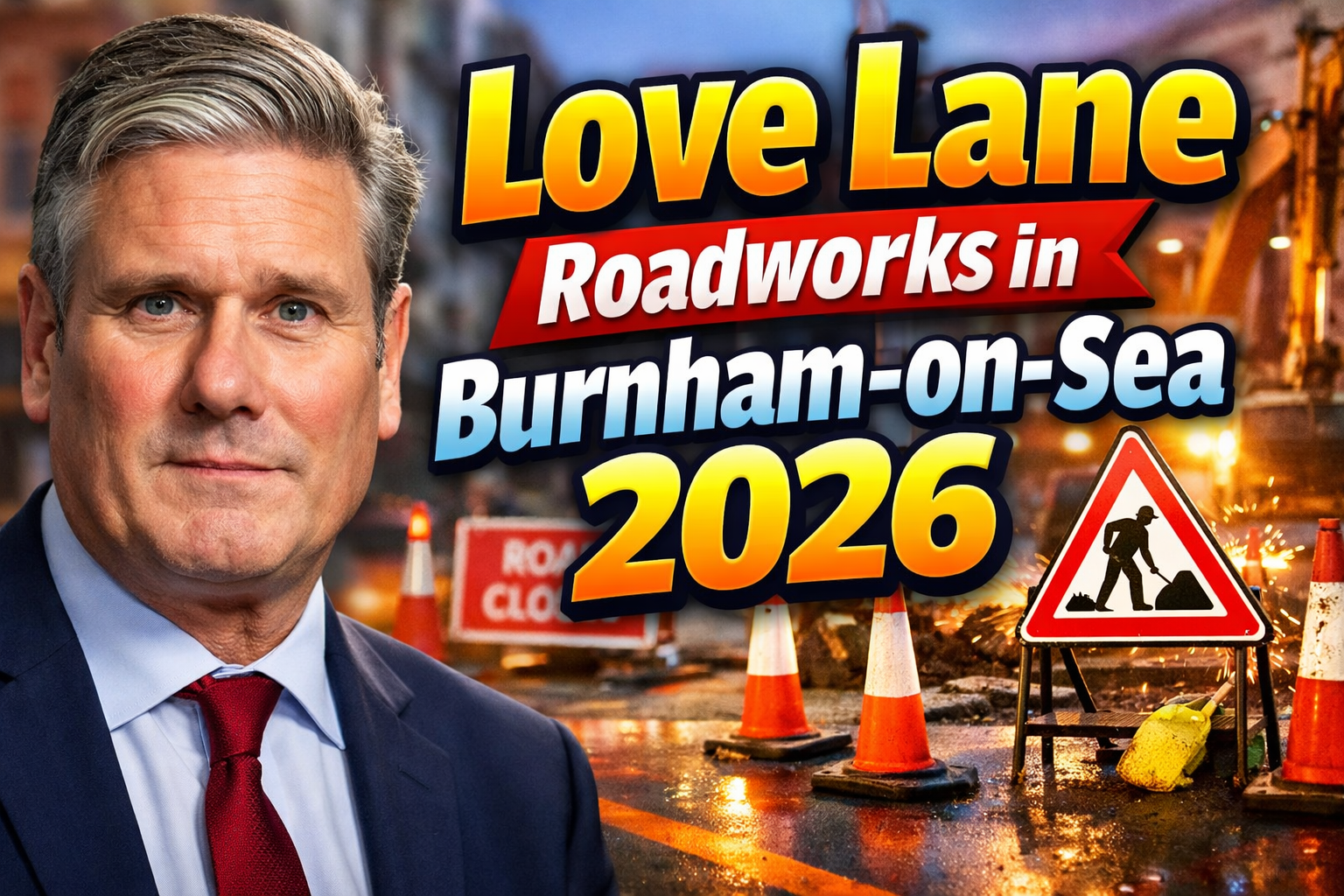 Love Lane roadworks in Burnham-on-Sea 2026 traffic light replacement causes delays