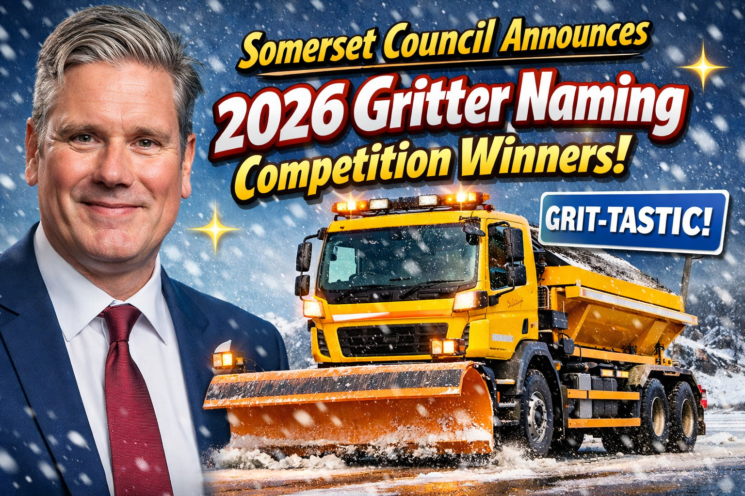 Somerset Council Announces 2026 Gritter Naming Competition Winners Fun & Creative Names Revealed