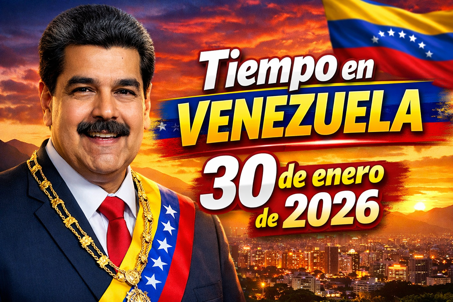 Tiempo en Venezuela 30 de enero de 2026 clima actual, máximas y pronóstico detallado