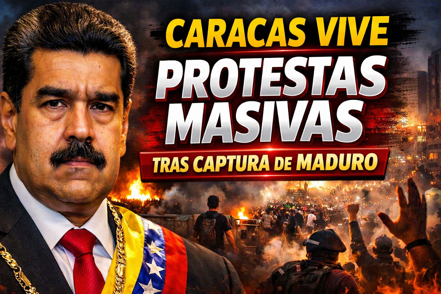 Caracas vive protestas masivas tras captura de Maduro tensión política en Venezuela