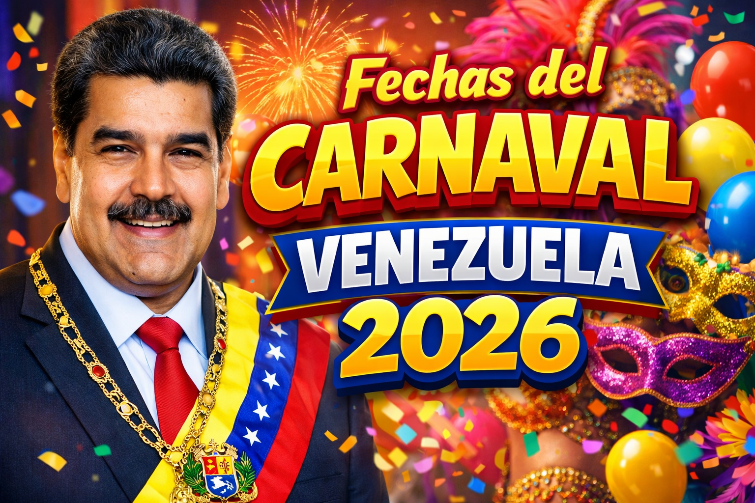 Fechas del Carnaval Venezuela 2026 calendario oficial y días clave
