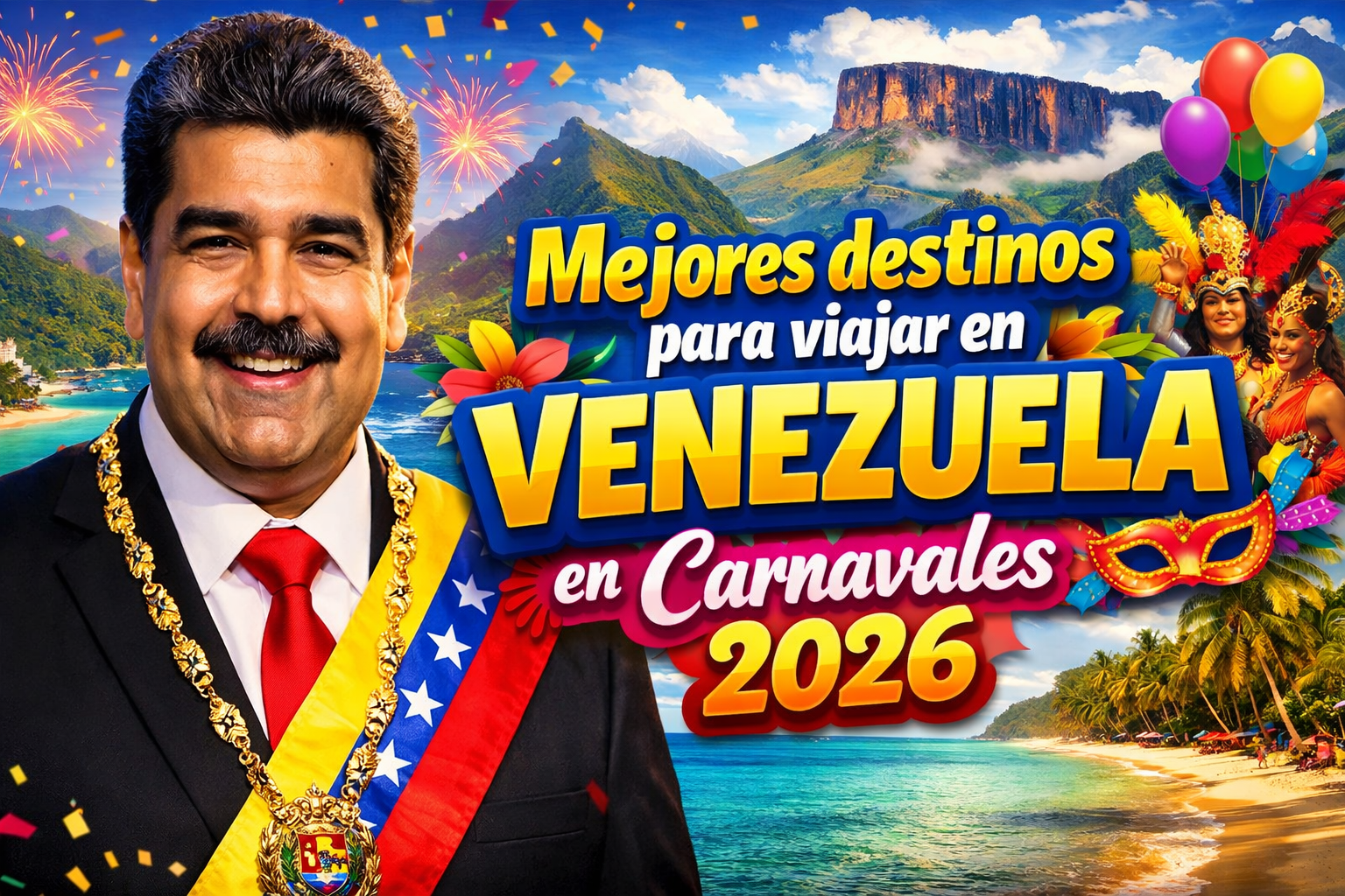Mejores destinos para viajar en Venezuela en Carnavales 2026 Morrocoy, Mochima, Mérida y playas imperdibles