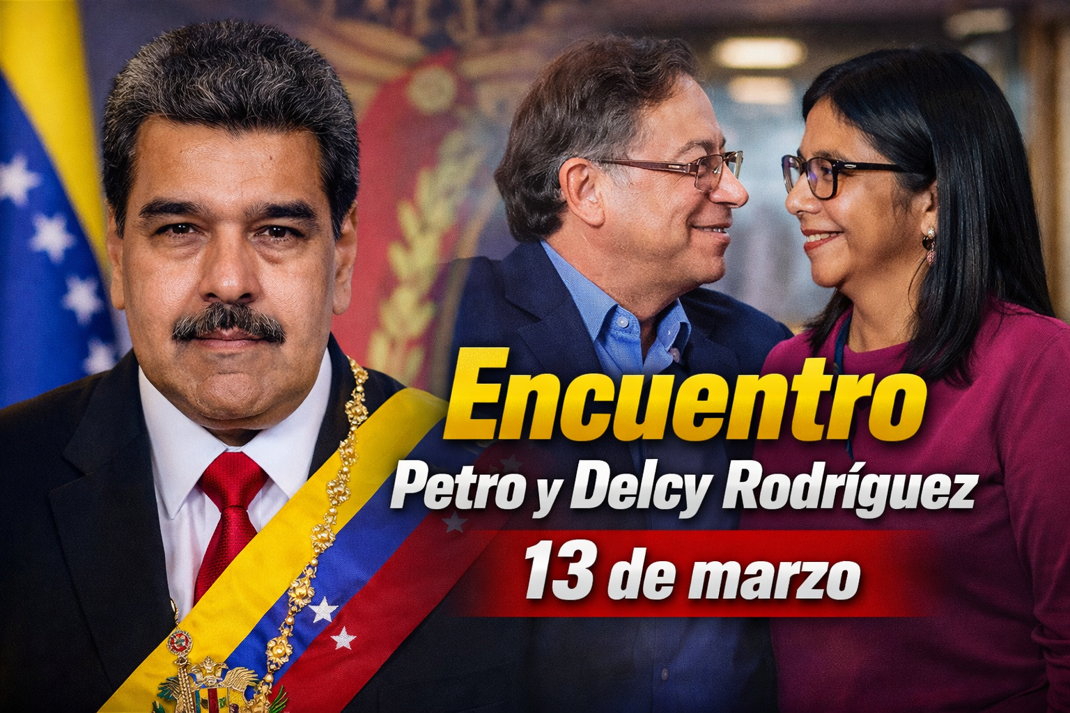Encuentro Petro y Delcy Rodríguez 13 de marzo nueva etapa comercial y energética entre Colombia y Venezuela