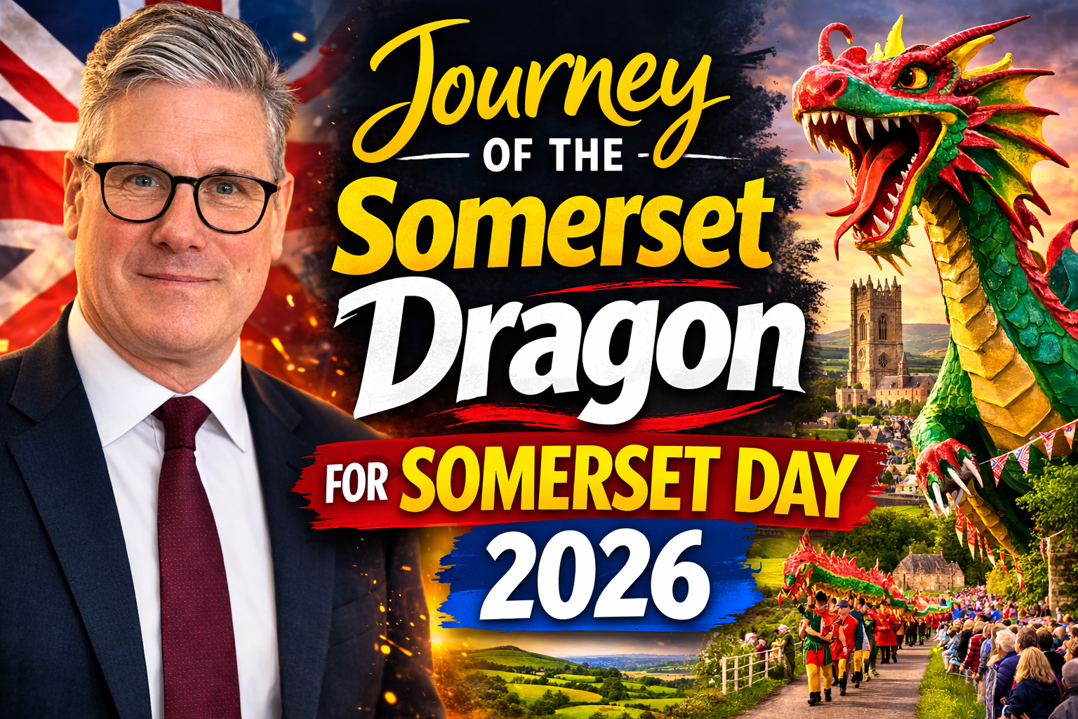 Journey of the Somerset Dragon for Somerset Day 2026 BBC Radio Somerset Naming Campaign and Taunton College Project