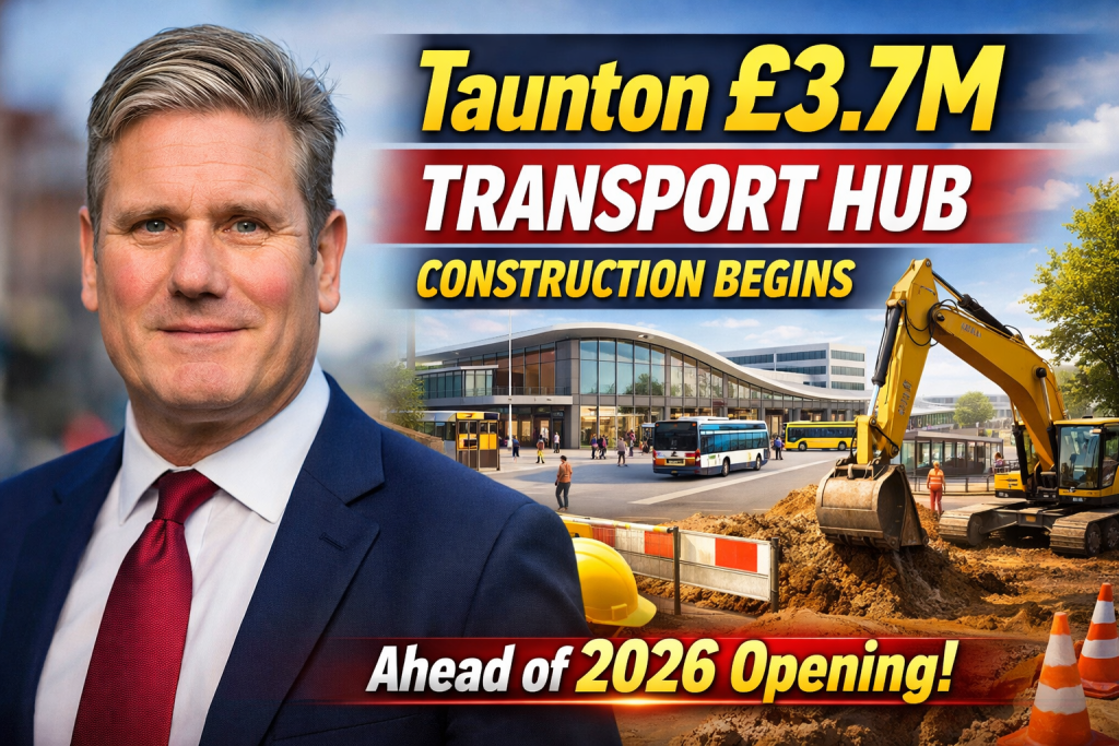 Taunton £3.7M Transport Hub Construction Begins Ahead of 2026 Opening Under Somerset Bus Improvement Plan